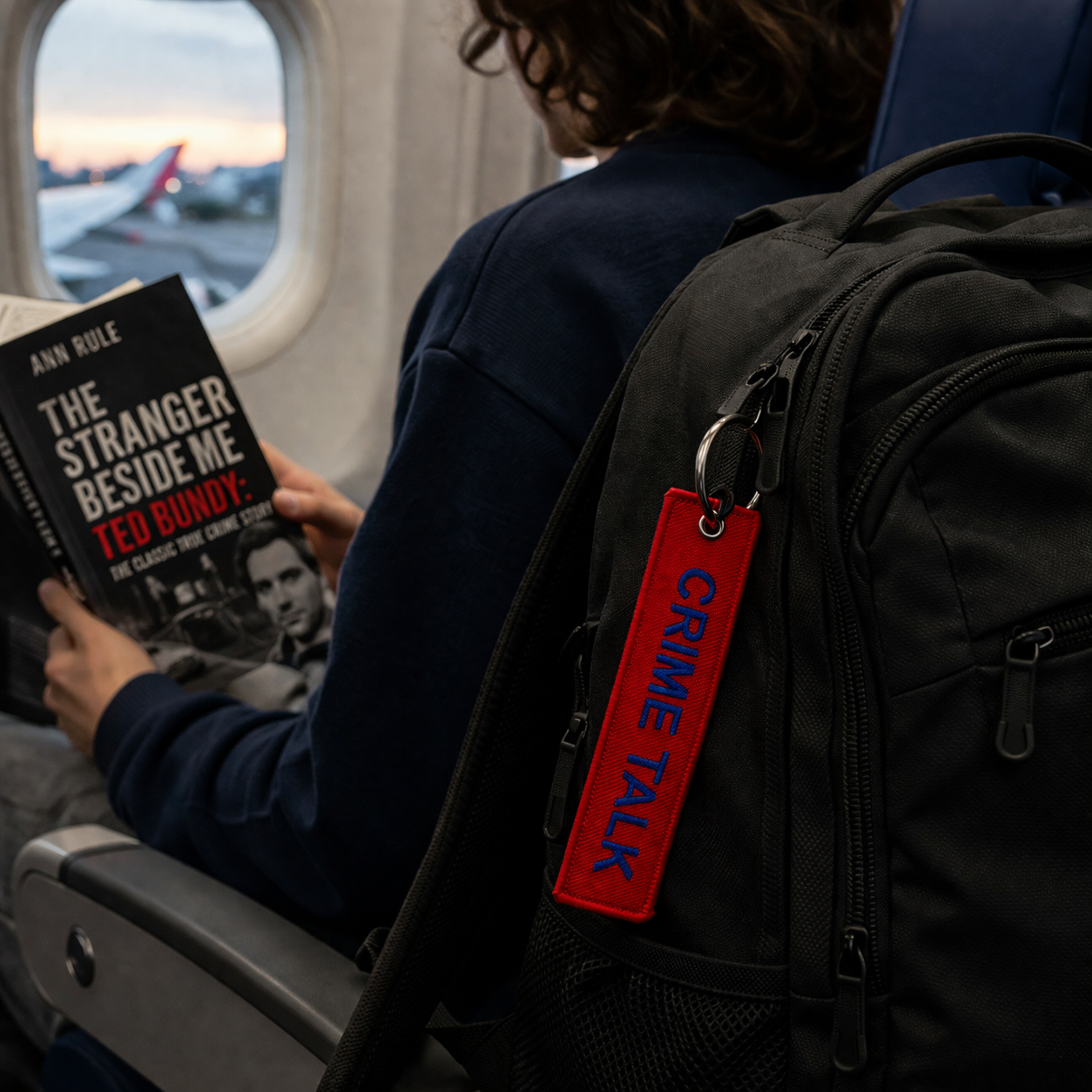 Crime Talk “Remove Before Flight” Keychain